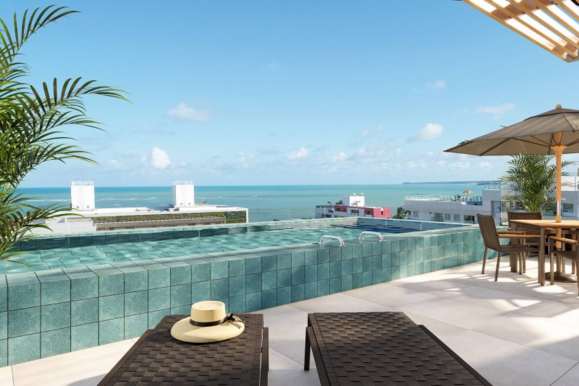 Studio 200 metros do mar, no melhor do Jardim Oceania