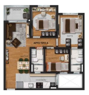 Lançamento com 2 ou 3 quartos em frente ao Shopping RioMar Papicu