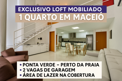 Loft mobiliado na Ponta Verde