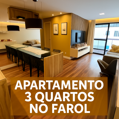 Apartamento 3 quartos no Farol