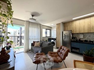 Apartamento mobiliado, nascente, com 2 quartos e 2 vagas