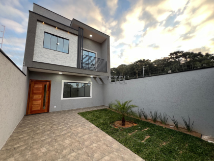 SOBRADO COM 4 QUARTOS – SUÍTE COM HIDRO – FAZENDA RIO GRANDE / PR