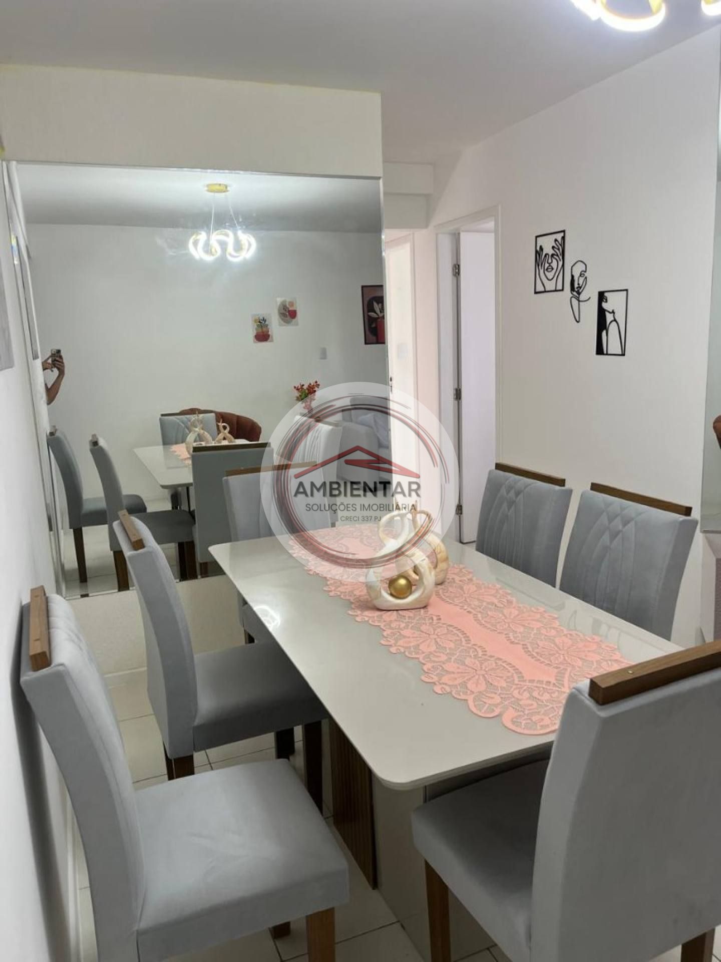 Apartamento 3/4 Mobiliado na Coroa do Meio