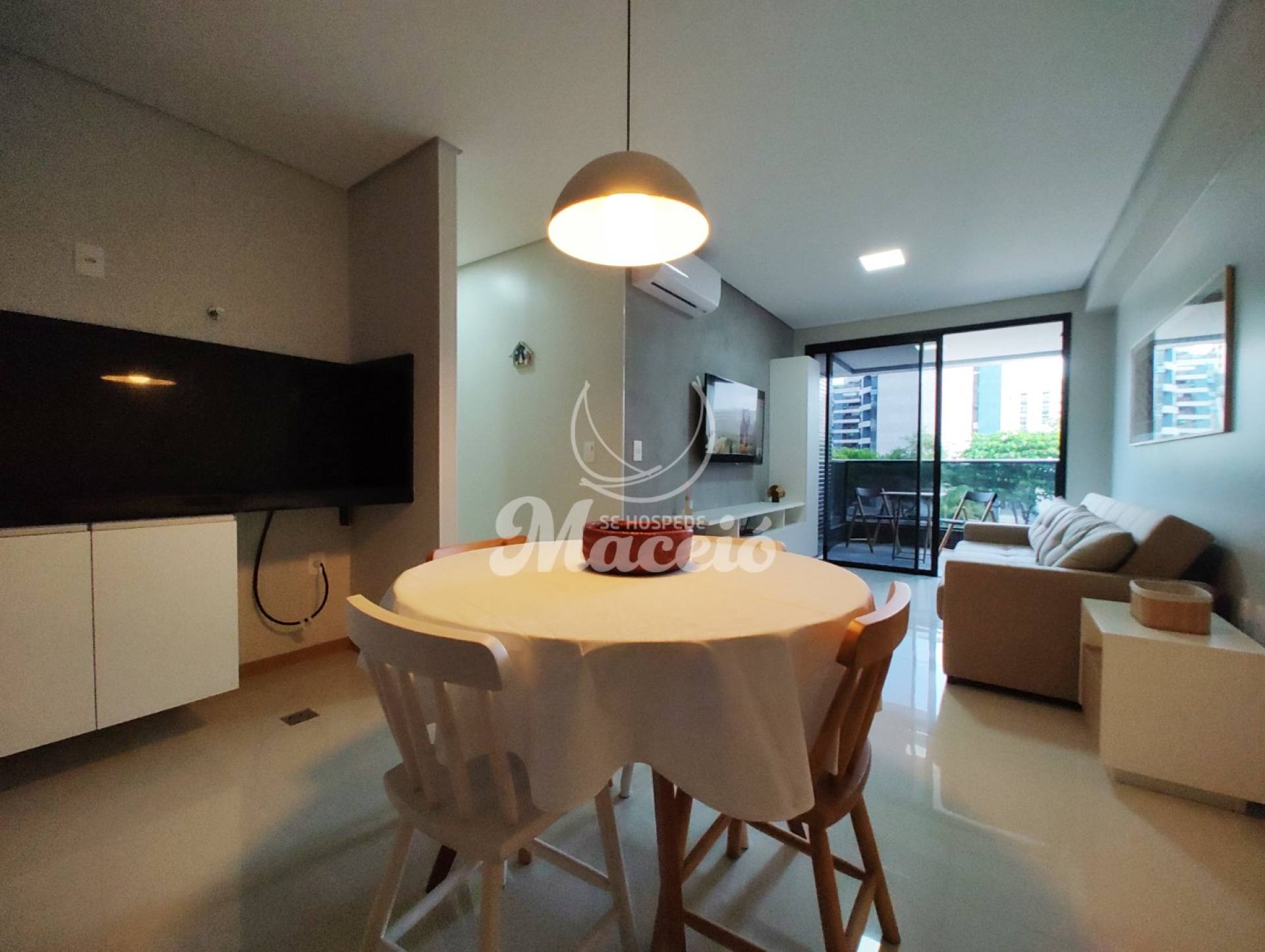 Apartamento Quarto e sala mobiliado no edifício que é conceito em Maceió