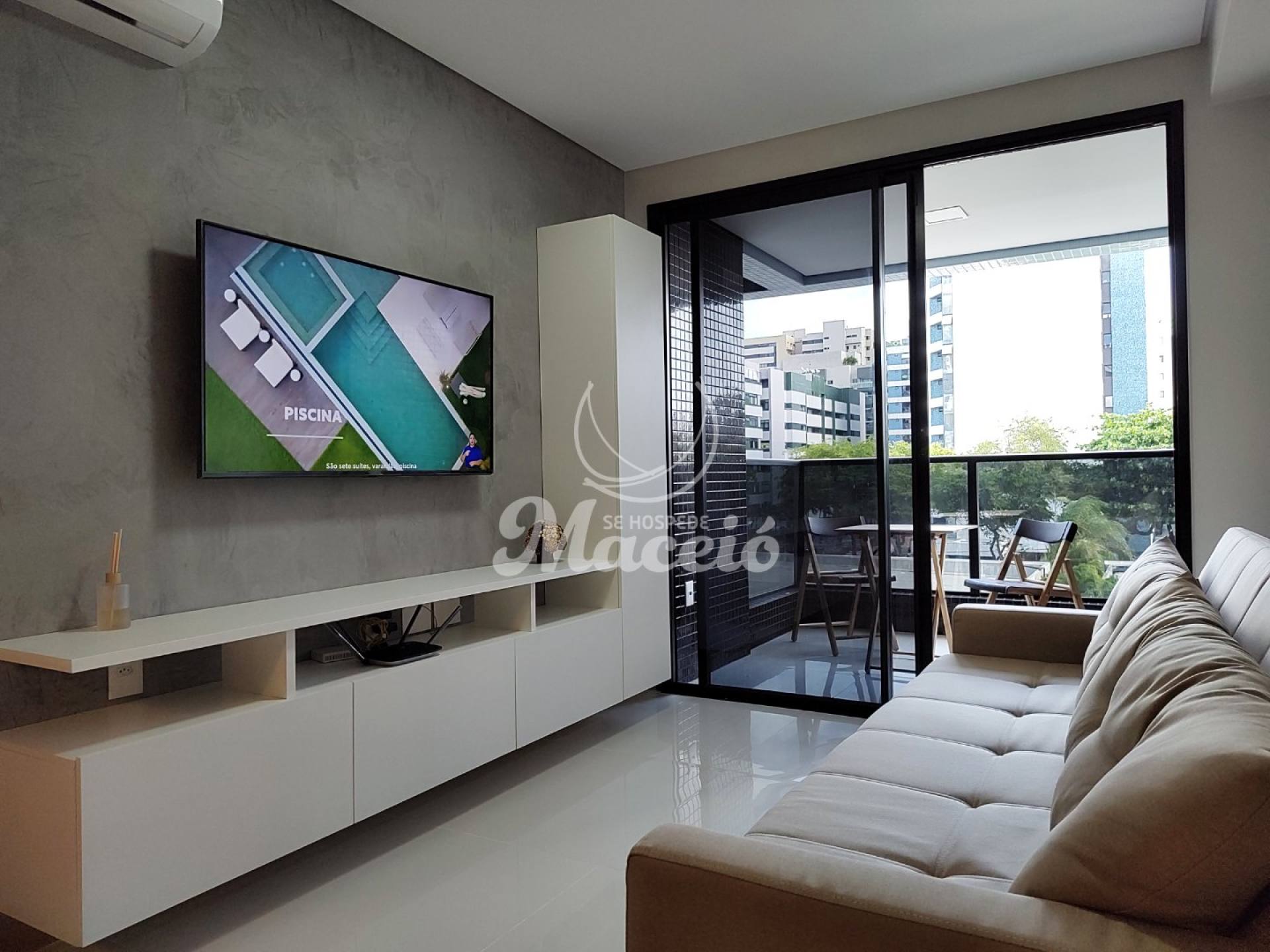 Apartamento Quarto e sala mobiliado no edifício que é conceito em Maceió