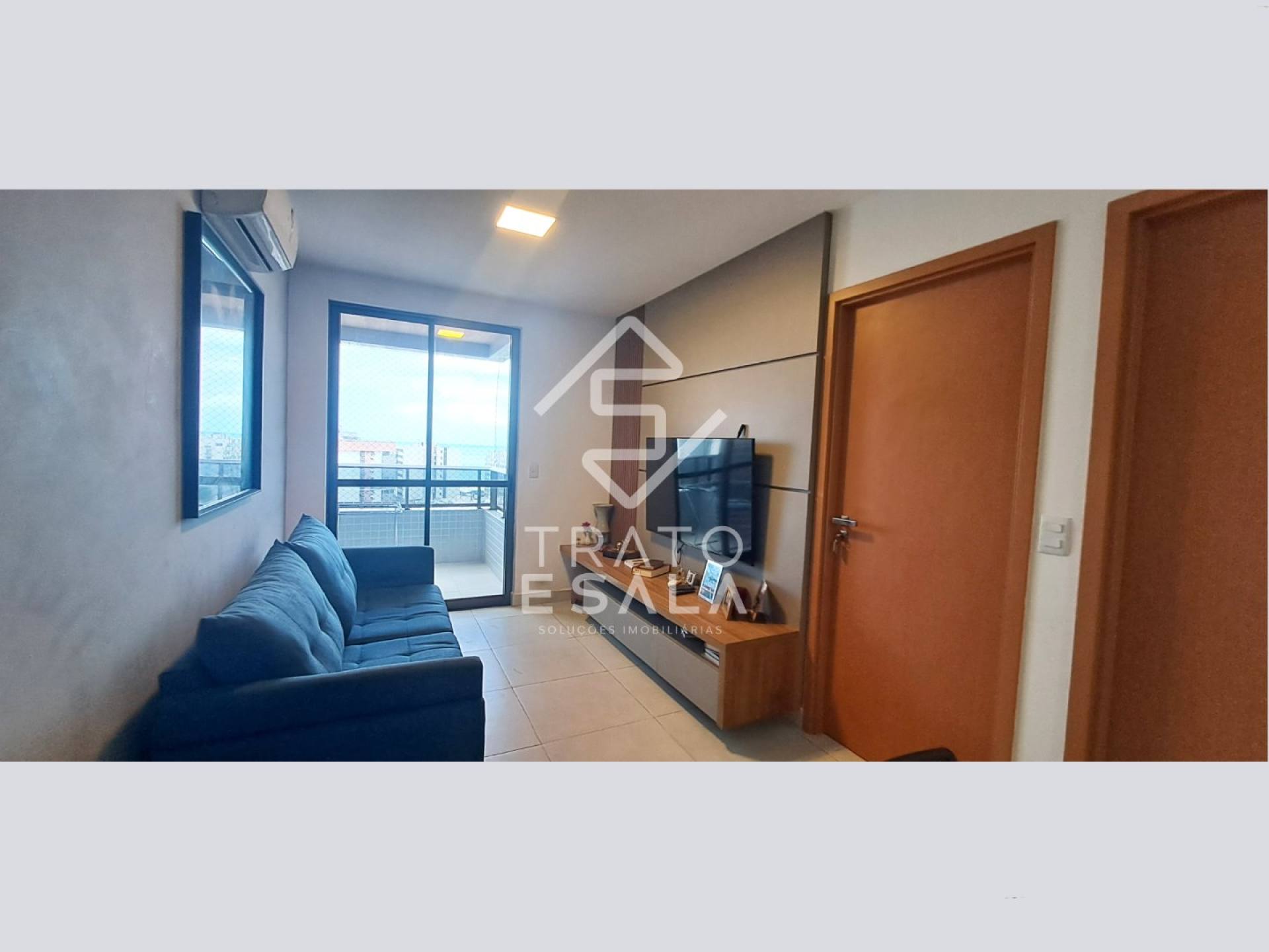Apartamento quarto e sala, ótima localização, mobiliado, na Ponta Verde