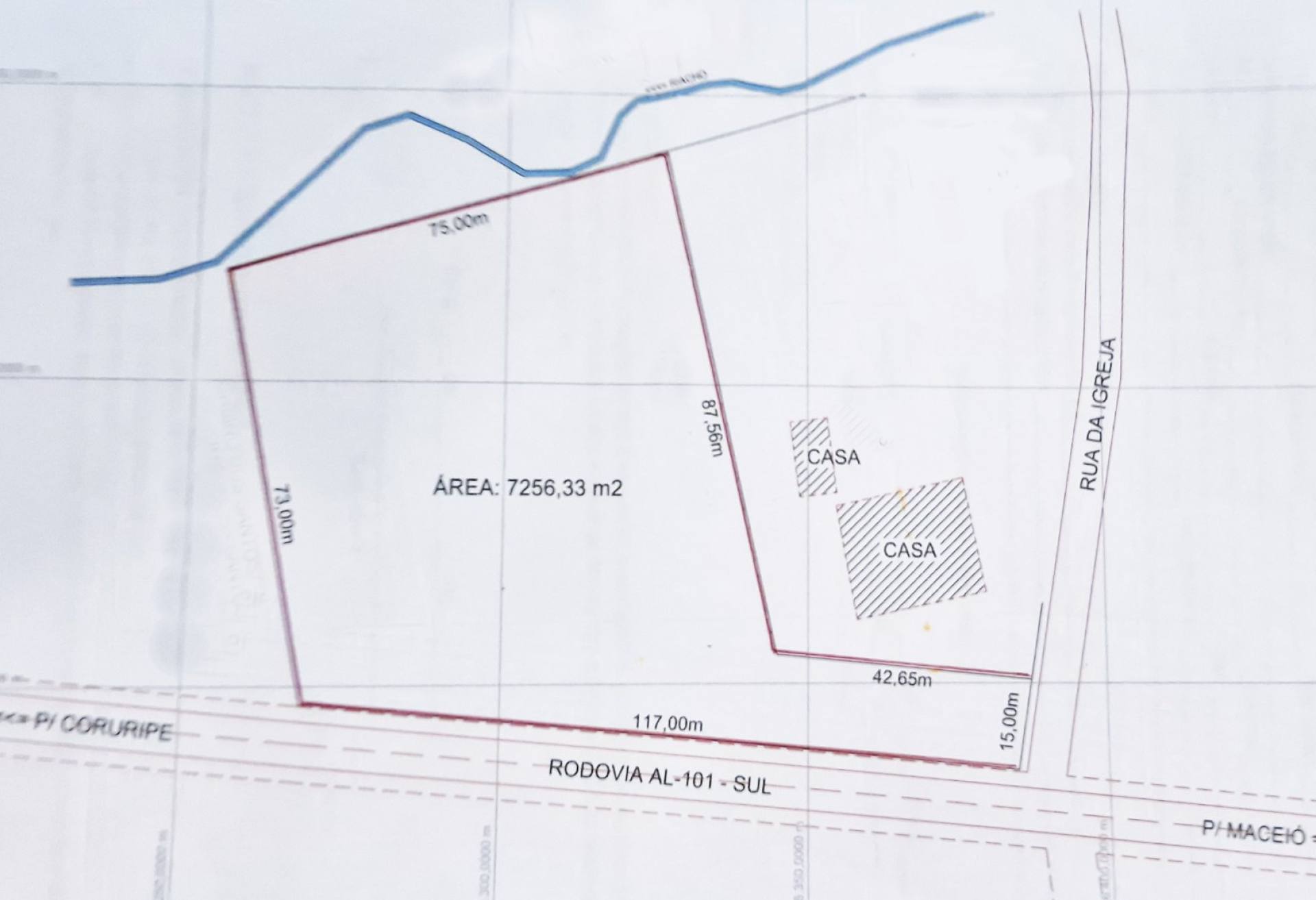Sítio “Malhada”, na AL 101 Sul e próximo ao mar, em Jequiá da Praia