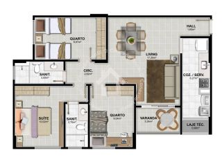 Apartamento à Venda no PRESTIGE RESIDENCE - Bairro Jabotiana | 3 Quartos, 1 Suítes