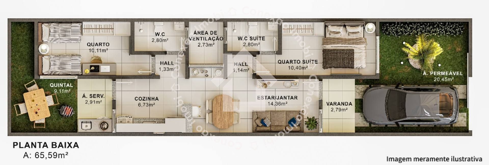 CASA NOVA À VENDA NO SANTA MARIA  - ENTREGA EM JULHO DE 2026