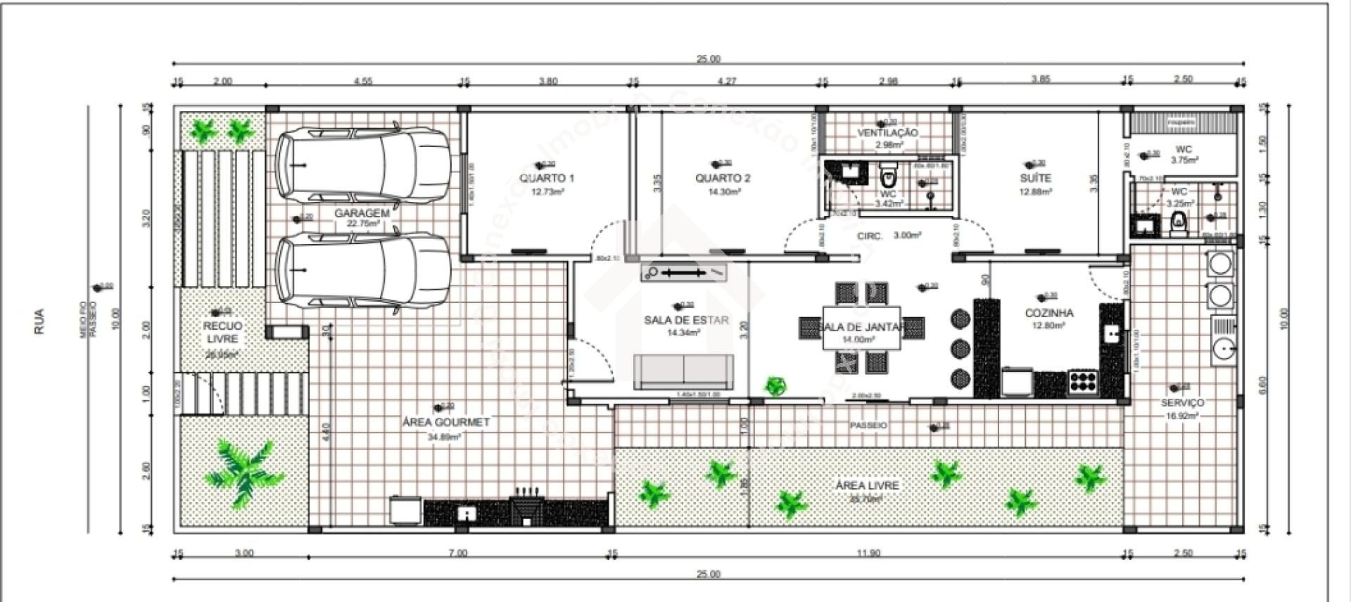 Casa à venda (Aquisição e Construção) - Bairro Aruana | 3 quartos sendo 1 suite com closet