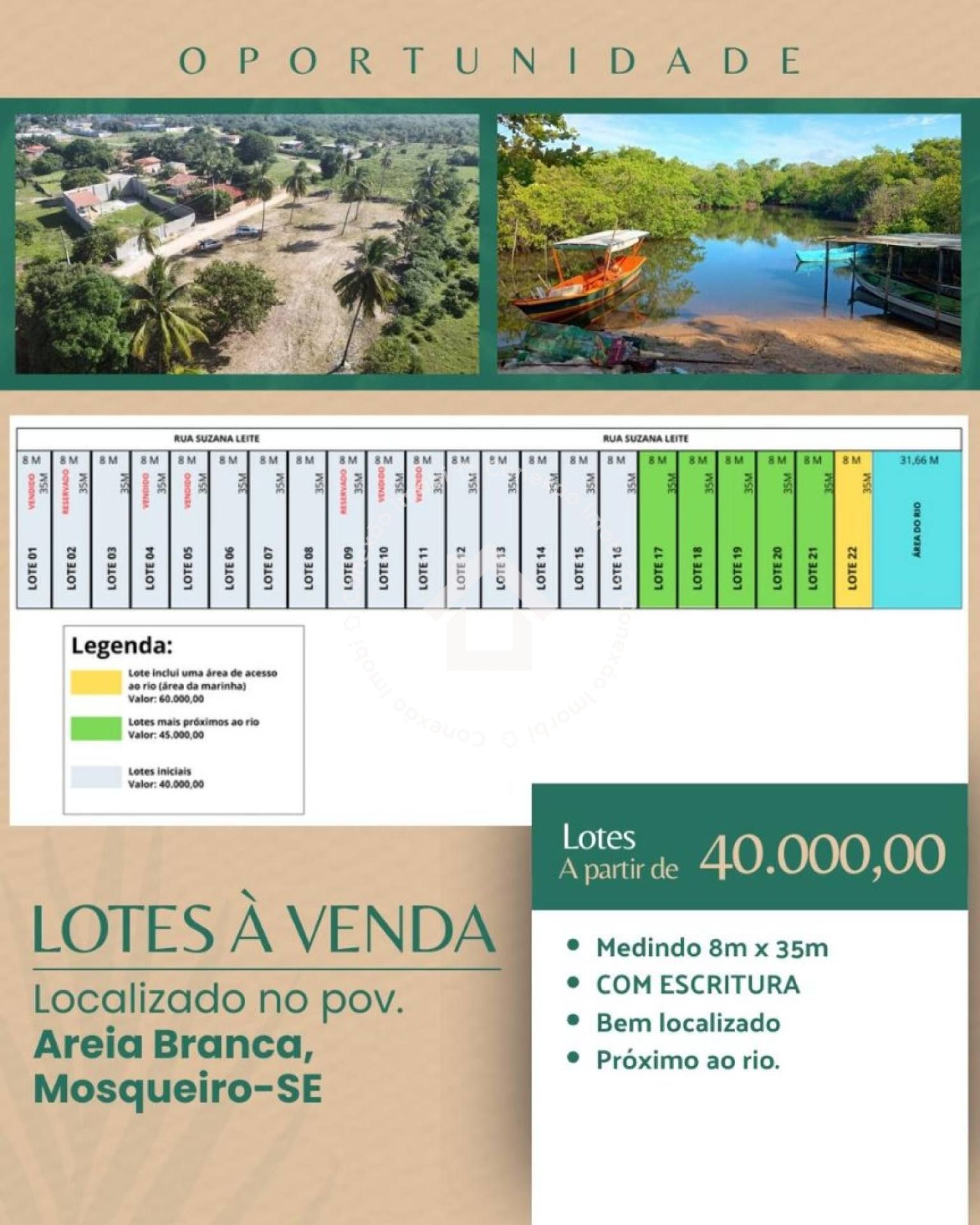 Lote a venda no povoado Areia Branca no Mosqueiro