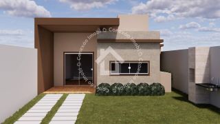 Casa com 3 quartos sendo uma suíte com closet no Luar da barra