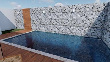 Casa em construção à venda Condomínio Guaricema | 3 quartos e piscina