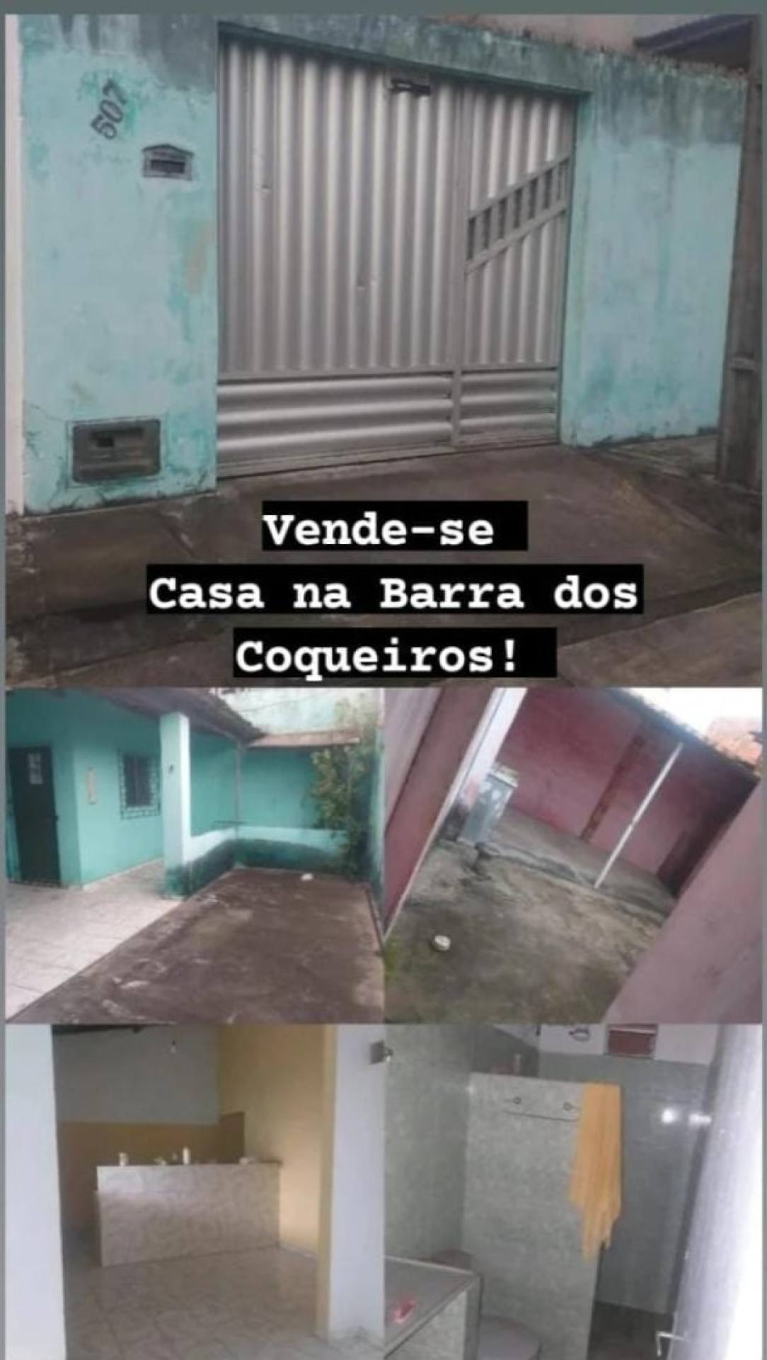 Casa à Venda na Barra dos Coqueiros | 3 Quartos com Suíte, a 5 km das Praias com Quintal e Ótima Localização