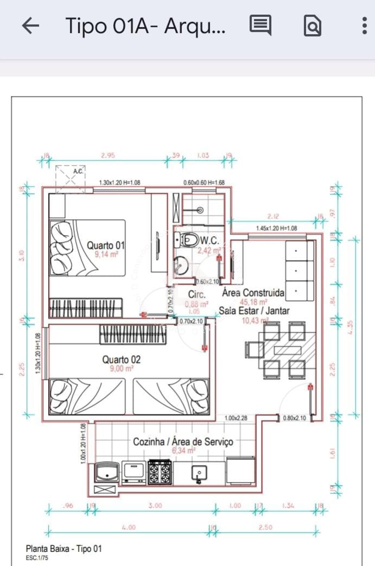 Apartamento à venda com 2/4 no Condomínio Horto São Brás em Socorro
