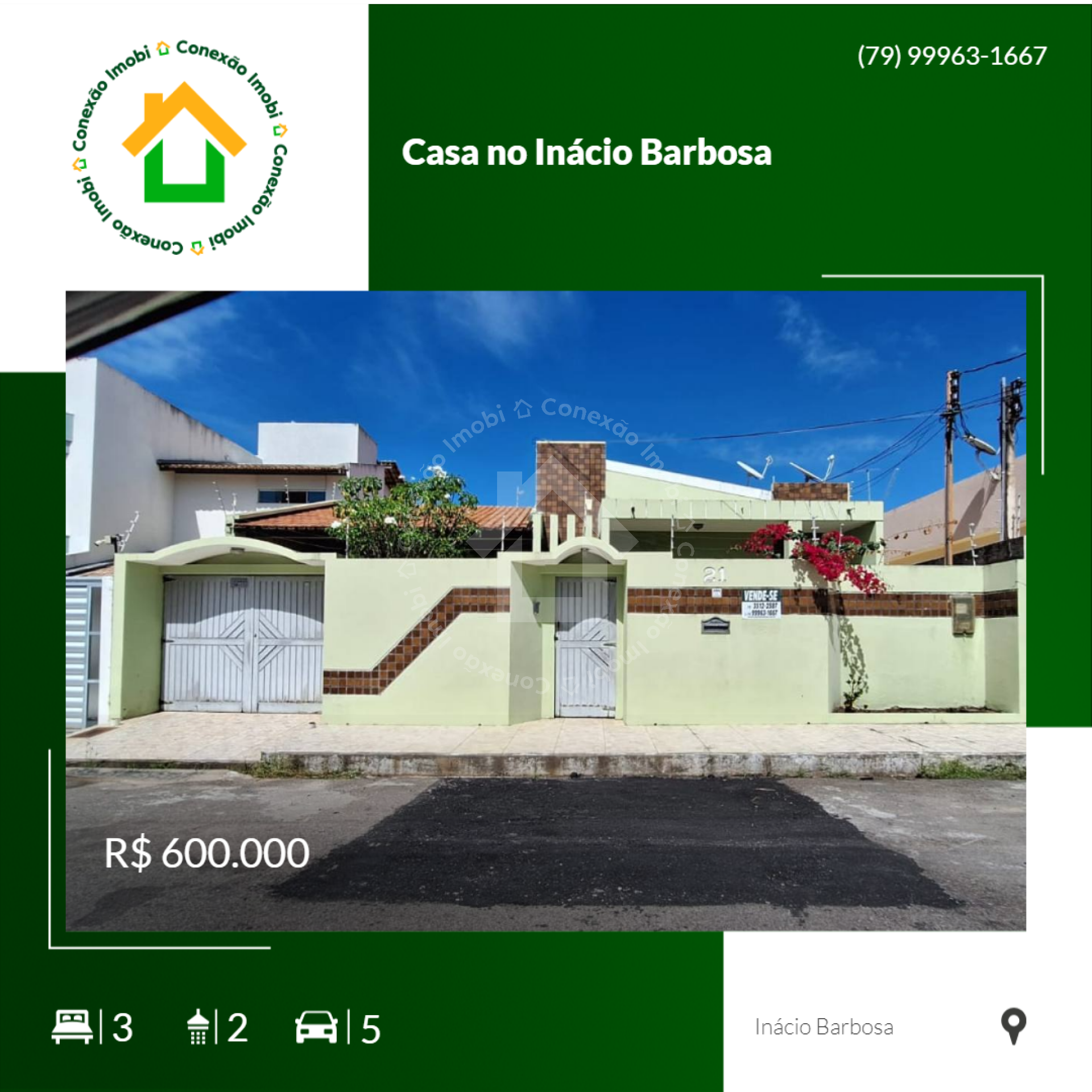 Casa à venda - Bairro Inácio Barbosa | 3 Quartos, 1 Suíte