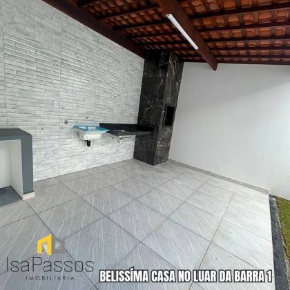 VENDO Casa (AC 96M²/ AT 160M² / ÁREA GOURMET) no LUAR DA BARRA 1