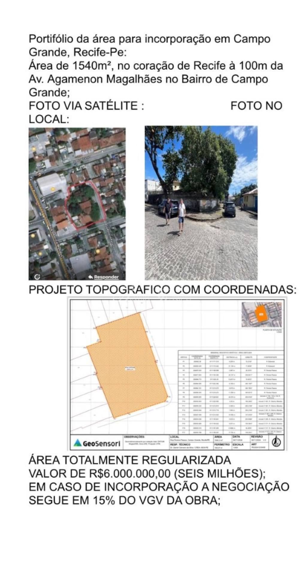 VENDO AREA EM CAMPO GRANDE/PE