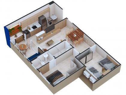 Apartamento Para Vender com 3 quartos 1 suíte no bairro Espaço Tropical em Barra Dos Coqueiros