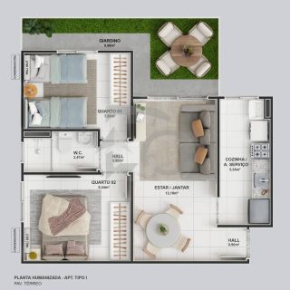 Apartamento Para Vender com 2 quartos no bairro Aruana em Aracaju