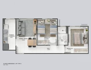 Apartamento Para Vender com 2 quartos no bairro Aruana em Aracaju