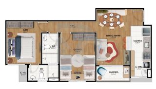 Apartamento Para Vender com 2 quartos 1 suítes no bairro Aeroporto em Aracaju