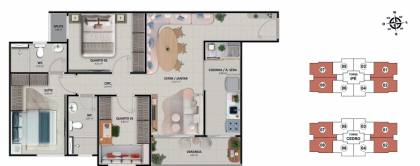 Apartamento Para Vender com 03 quartos 1 suítes no bairro Farolândia em Aracaju