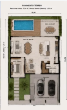 Casa em Alto Padrão em Construção no Condomínio Interlagos Residence na região da Aruana.