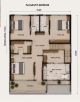 Casa em Alto Padrão em Construção no Condomínio Interlagos Residence na região da Aruana.