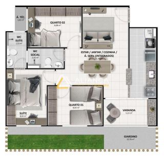 SUMMER BARRA APARTAMENTOS  DE 02 E 03 QUARTOS EM BARRA DOS COQUEIROS SERGIPE