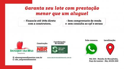 Terrenos de 160 m² no Bosque da Ilha (Próximo Valparaízo)
