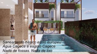 Casa dúplex em condomínio privativo no centro do Eusébio