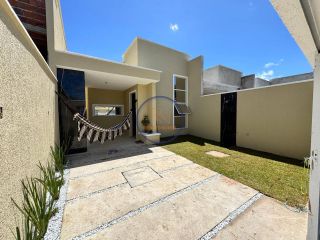 Casa Plana no Eusébio – 3 Quartos, Porcelanato e Varanda Gourmet