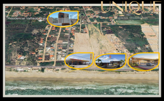Lote a 500m da praia em rua pública - no Robalo