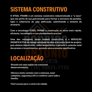 LANÇAMENTO - CASA NO TERRAS ALPHAVILLE MONTES CLAROS - SISTEMA STELL FRAME