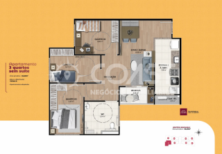 Apartamento 03 quartos na Farolândia - Residencial Del Rey CELI