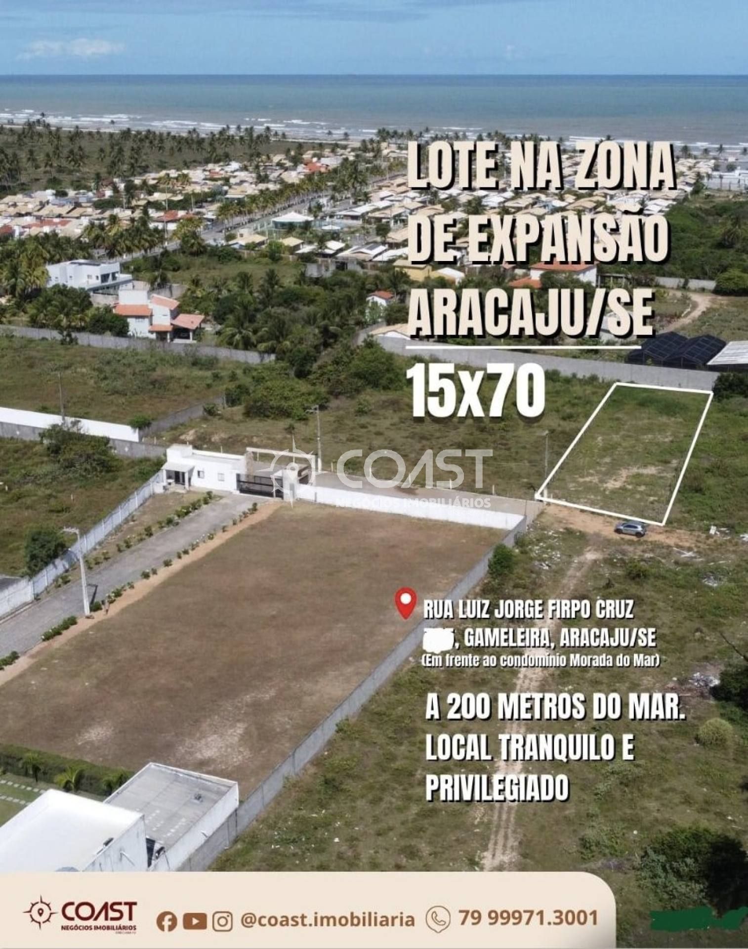 Oportunidade Lote no bairro Robalo, próximo a praia e enfrente o condomínio Morada do Mar