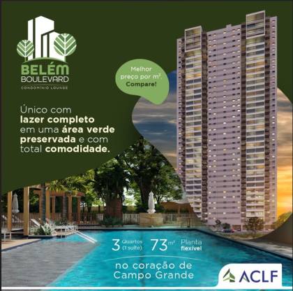 Belém Boulevard| 3 quartos, sendo um suíte, 73m² | No coração de Campo Grande