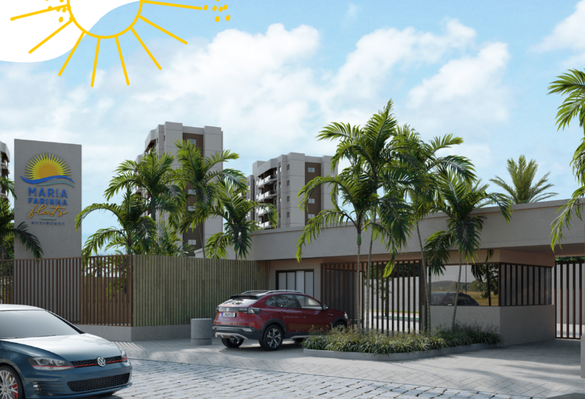 Maria Farinha Flats Residence – Studios, 2 e 3 Quartos com Lazer de Resort
