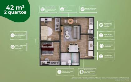 Janga Garden | Apartamento dois quartos no Janga