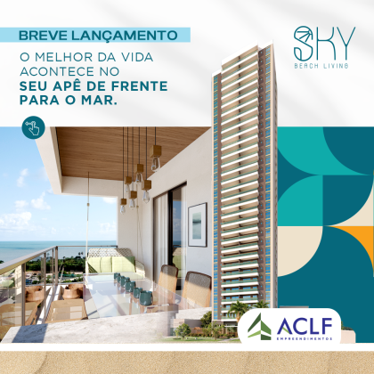 Sky Beach Living | 128m2 | 4 Quartos | Lazer Completo