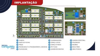 Conquista Paulista Residence / Apt com 2 quartos e laser completo