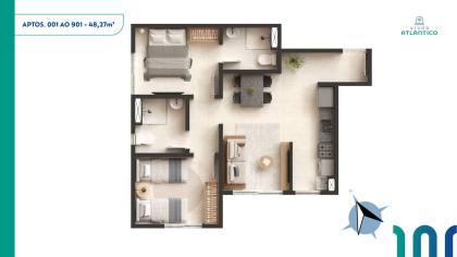 Vivar Atlântico - Apartamento em Jardim Atlantico