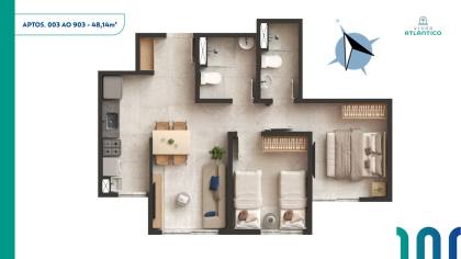Vivar Atlântico - Apartamento em Jardim Atlantico