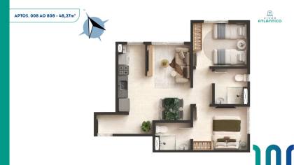 Vivar Atlântico - Apartamento em Jardim Atlantico