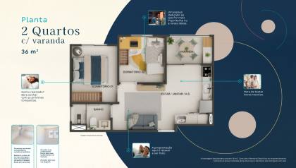 Torres Marina - Apartamento 2 quartos Paulista/PE