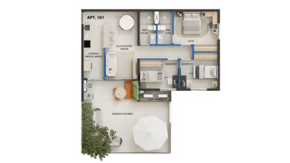 Ilha do Retiro Boulevard -  apartamento de 3 quartos no coração do Recife