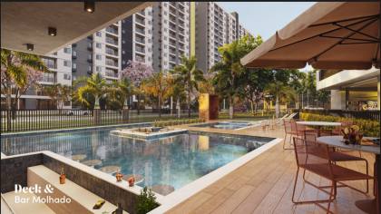 Unique Janga Home Resort - Apartamento com 2 dormitórios e varanda a poucos metros da praia
