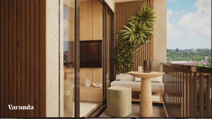 Unique Janga Home Resort - Apartamento com 2 dormitórios e varanda a poucos metros da praia
