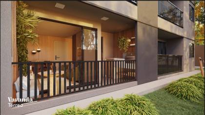 Unique Janga Home Resort - Apartamento com 2 dormitórios e varanda a poucos metros da praia